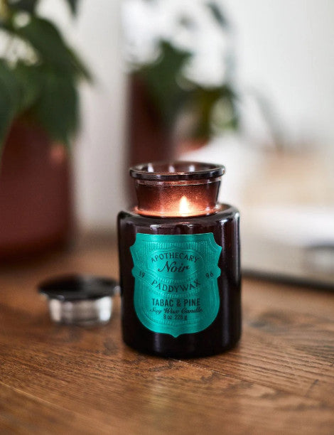 Bougie Apothecary Noir - Tabac & Pine