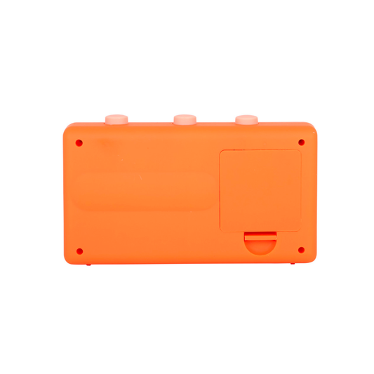 Horloge réveil rétro orange