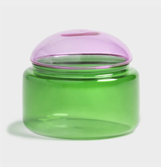 Bocal en verre vert
