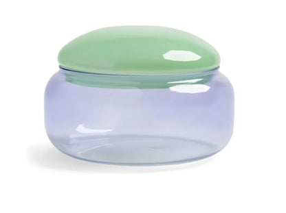 Bocal en verre lilas