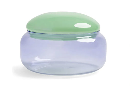 Bocal en verre lilas