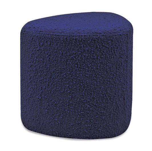 Tabouret Eve tissu bouclette bleu indigo