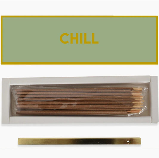 Bâtonnets d'encens Chill fleur d'eau avec support