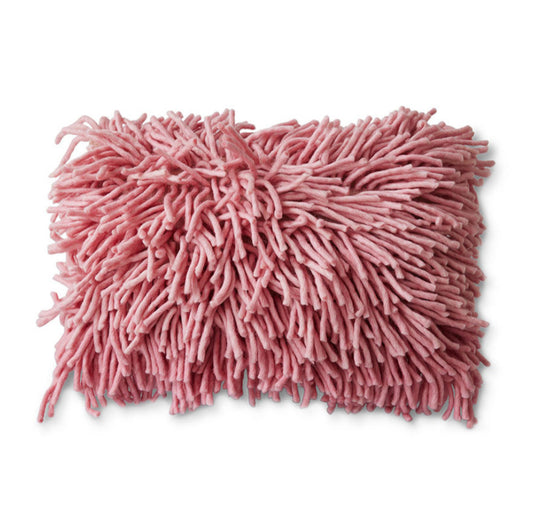 Coussin à fils rose