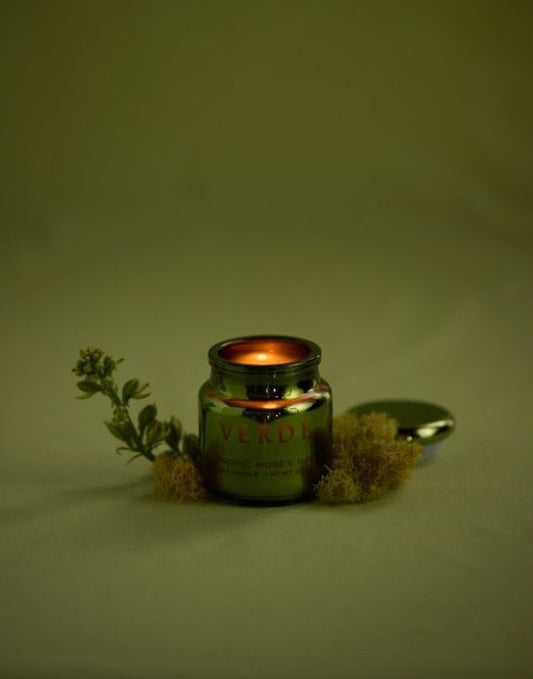 Bougie vert chromé - Pacific Moss