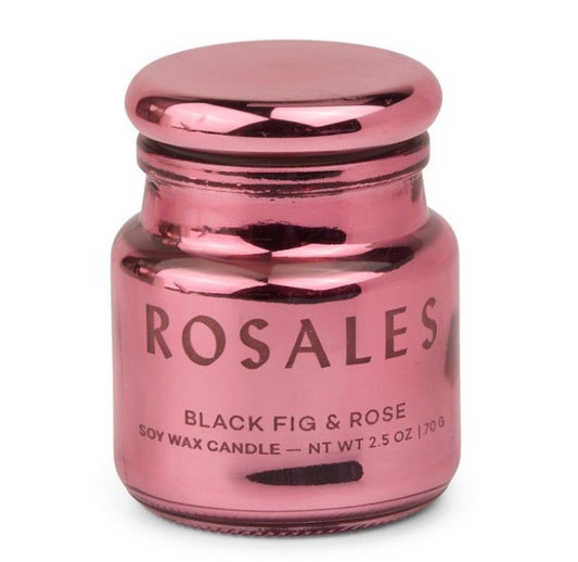 Bougie rose métallique - Saffron Rose