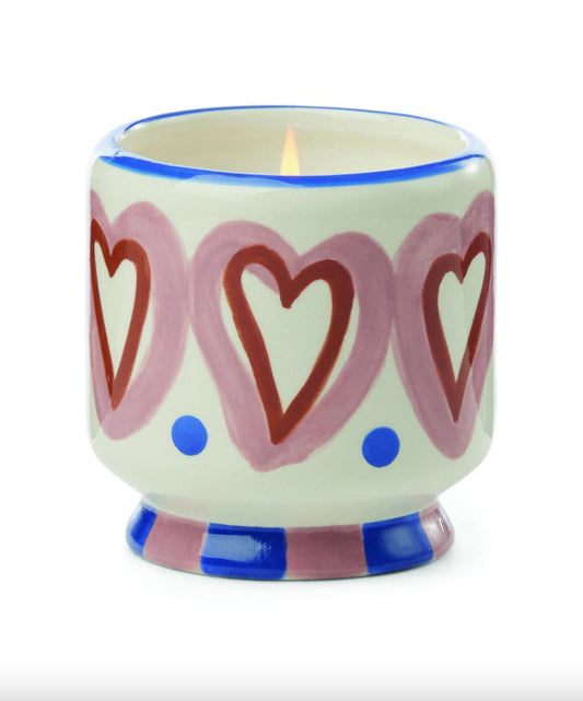 Bougie Adopo Coeur - Bois de rose vanillé