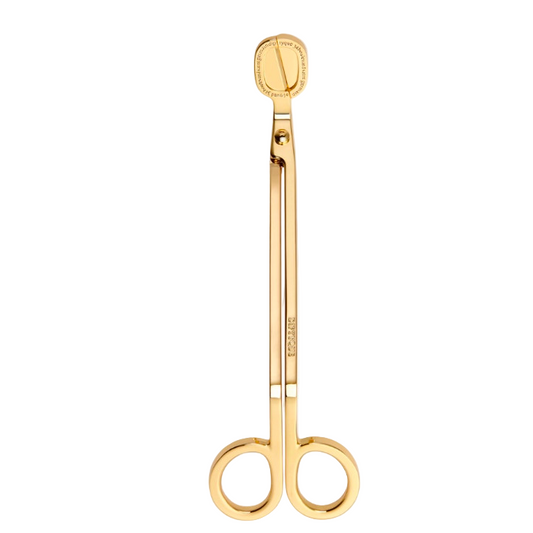 Coupe mèche pour bougie doré