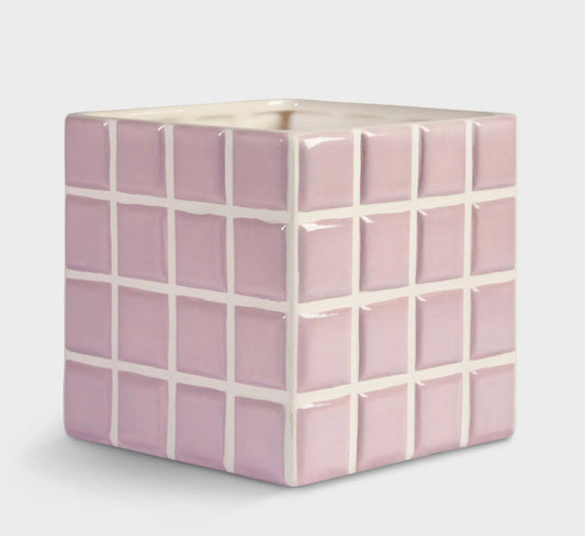 Jardinière en mosaique lilas