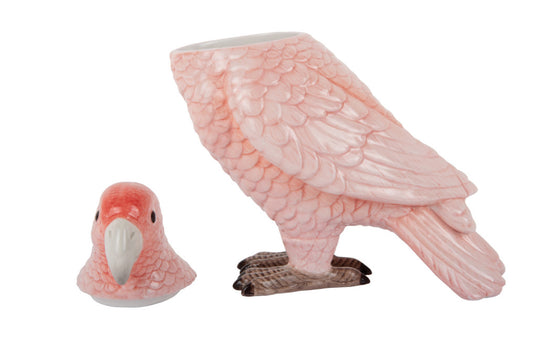 Boite céramique oiseau rose