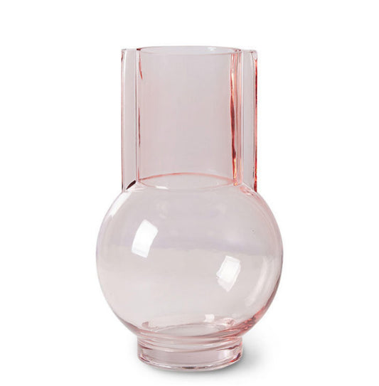 Vase en verre Sundae rose