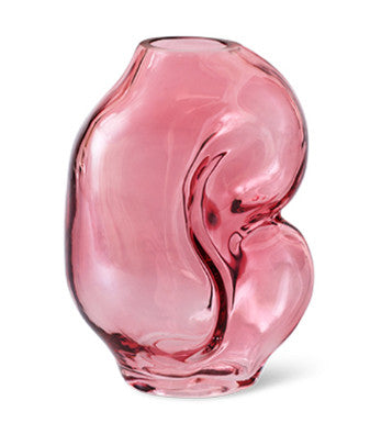 Vase en verre rose small