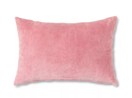 Coussin velours rose