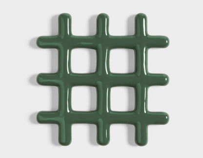 Dessous de plat grille vert