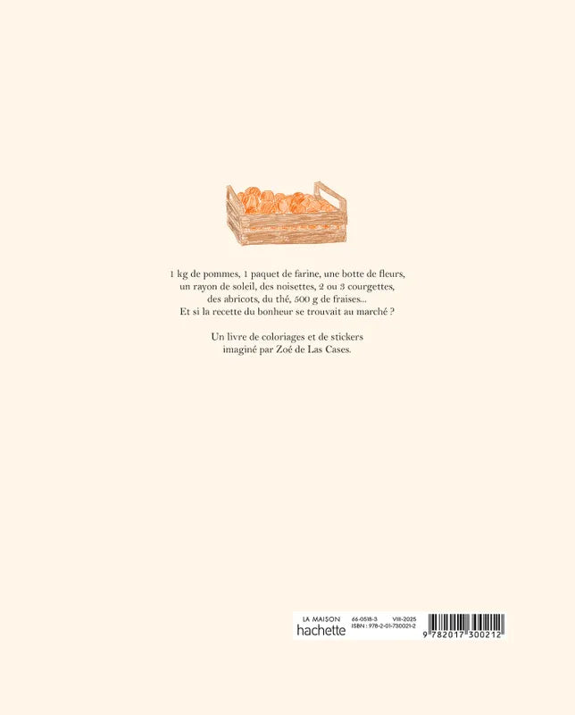 Coloring and sticker book / The Market - Zoé de Las Cases 
