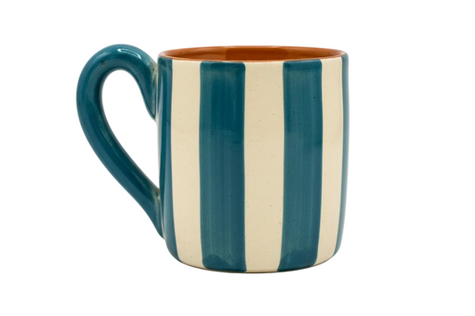Mug Bleu Canard Vertical Stripes Casa Cubista