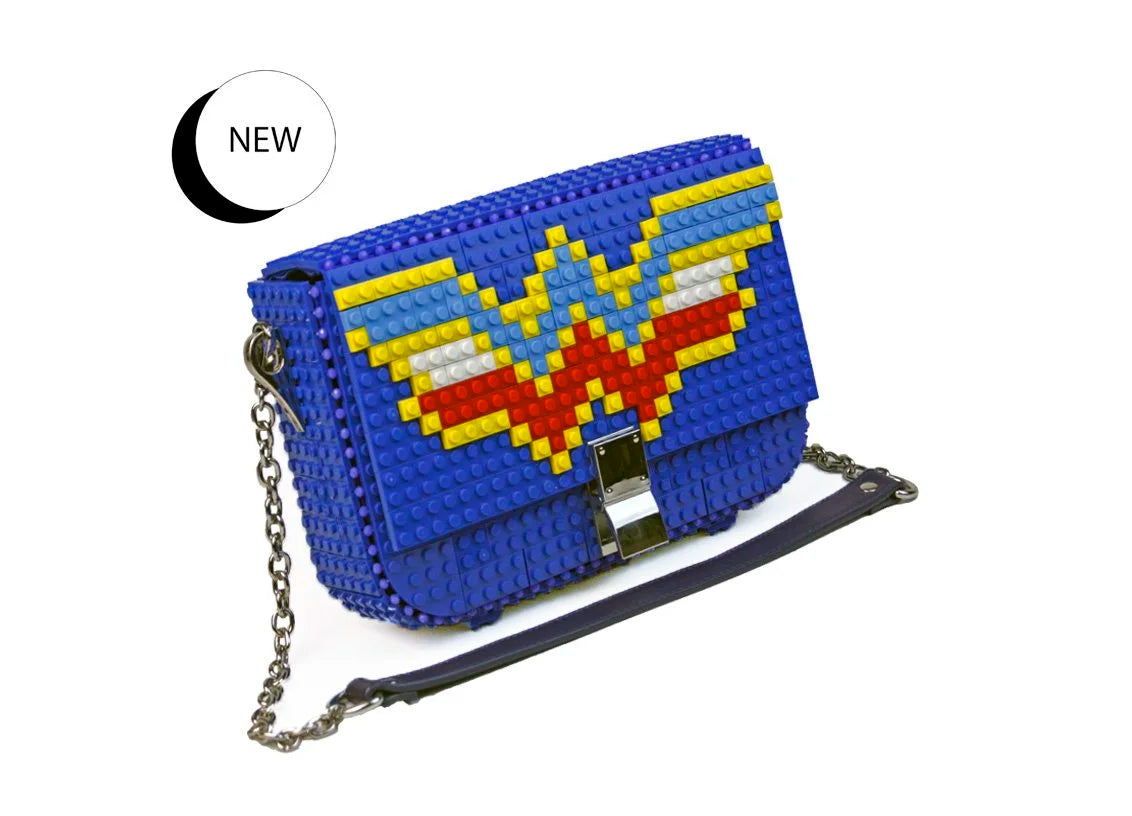Wonder Woman Blue Lego Bag - Medium
