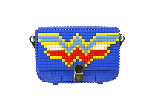 Wonder Woman Blue Lego Bag - Medium