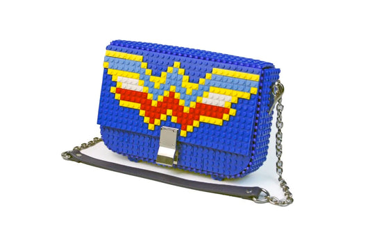 Wonder Woman Blue Lego Bag - Medium