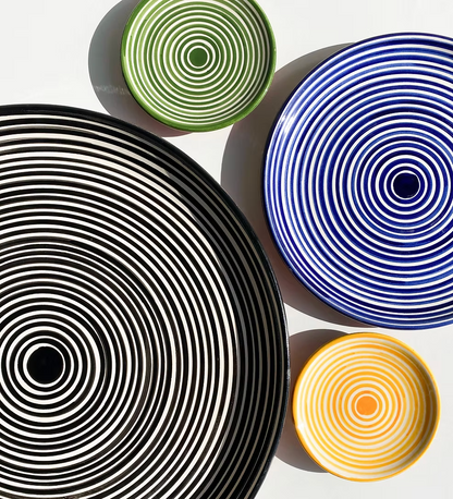 Assiette Classic Stripe Jaune Casa Cubista