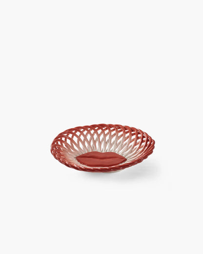 Salvador red & white basket - Les Objets Mouleversants