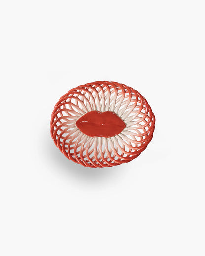 Salvador red & white basket - Les Objets Mouleversants