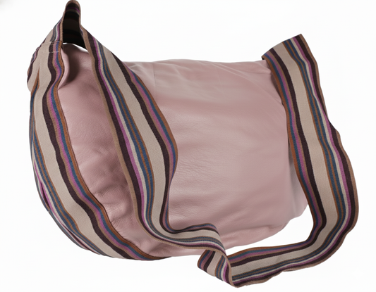 Sac Borsa Pelle e Tessuto Rose - Marco Tadini