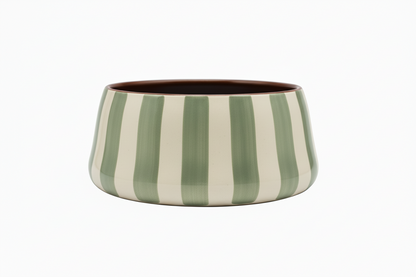 Saladier / Vide-poches conique Sauge Bold stripe Casa Cubista