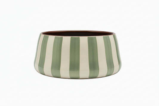 Saladier / Vide-poches conique Sauge Bold stripe Casa Cubista