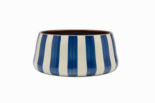 Casa Cubista Bold Stripe Blue Conical Bowl / Catchall
