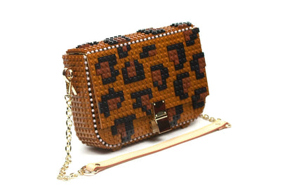 Brown Leopard Print Lego Bag - Medium