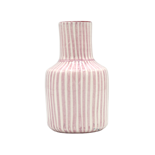 Vase garafe rose Bold Stripe Casa Cubista