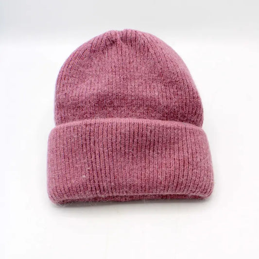 Bonnet Uni Angora Rose Prune