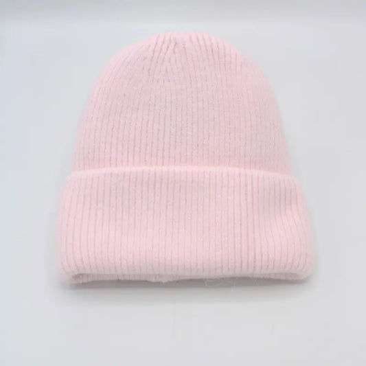 Bonnet Uni Angora Rose clair