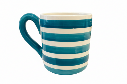 Mug Bleu Canard Bold Horizontal Stripes Casa Cubista