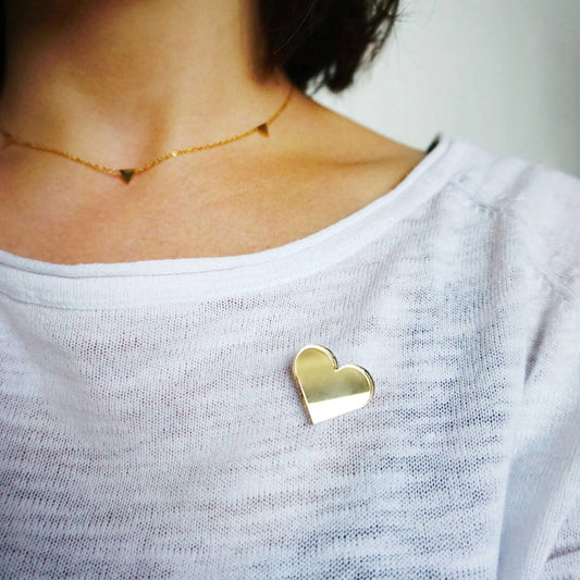Pin's coeur doré