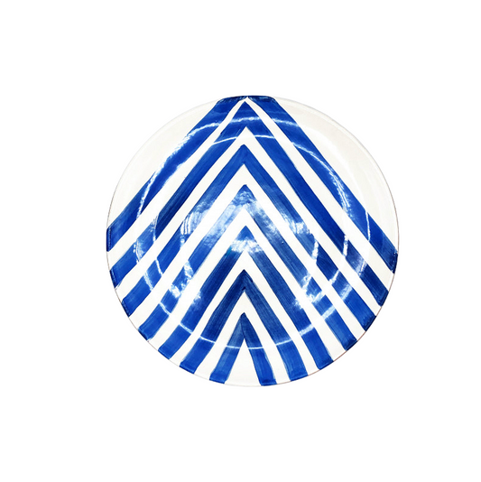 Assiette Bold Chevron Bleue Casa Cubista