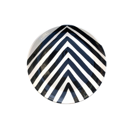 Assiette Bold Chevron Noir Casa Cubista