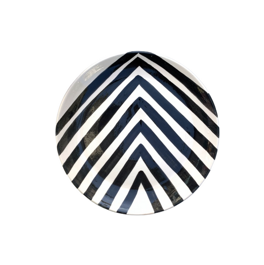 Assiette Bold Chevron Noir Casa Cubista