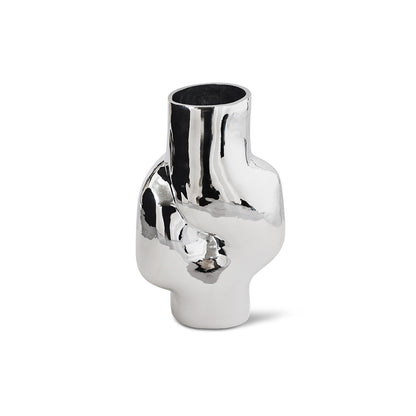 Large chrome vase