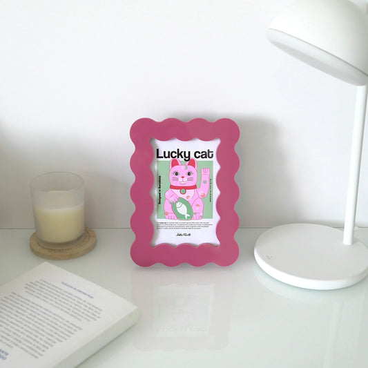 CADRE PHOTO PÉTALE EN ACRYLIQUE MAGENTA