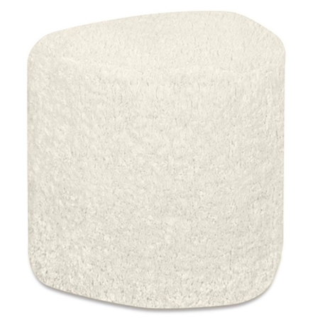 Tabouret Eve tissu bouclette blanc