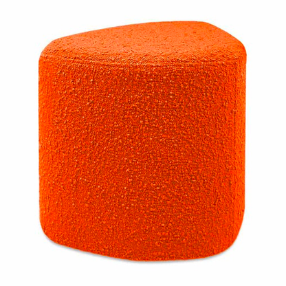 Tabouret Eve tissu bouclette orange