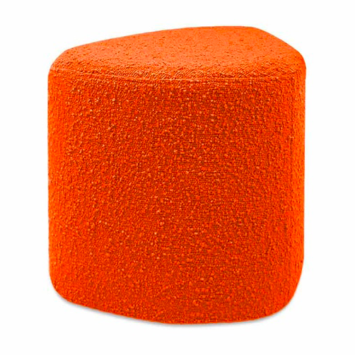 Tabouret Eve tissu bouclette orange