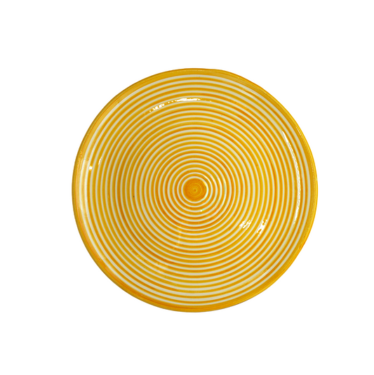 Assiette Classic Stripe Jaune Casa Cubista