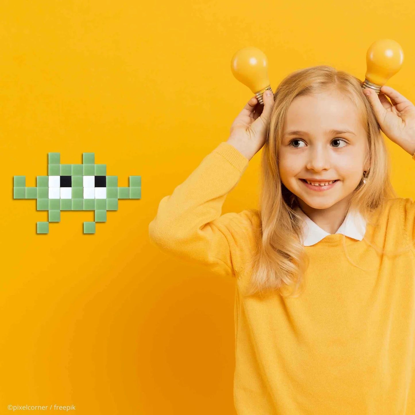 Little Alien Vert Clair - Art Kit by Pixel Corner