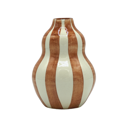 Mini vase gourde Terracotta Bold Stripe Casa Cubista