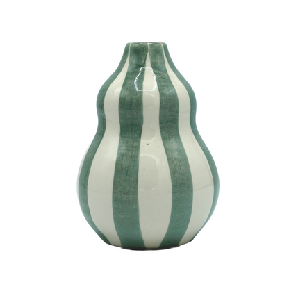 Mini vase gourde Sauge Bold Stripe Casa Cubista