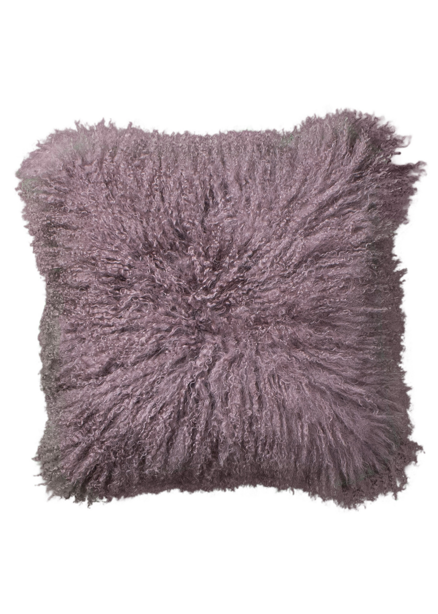 Vintage Purple Tibetan Sheepskin Cushion