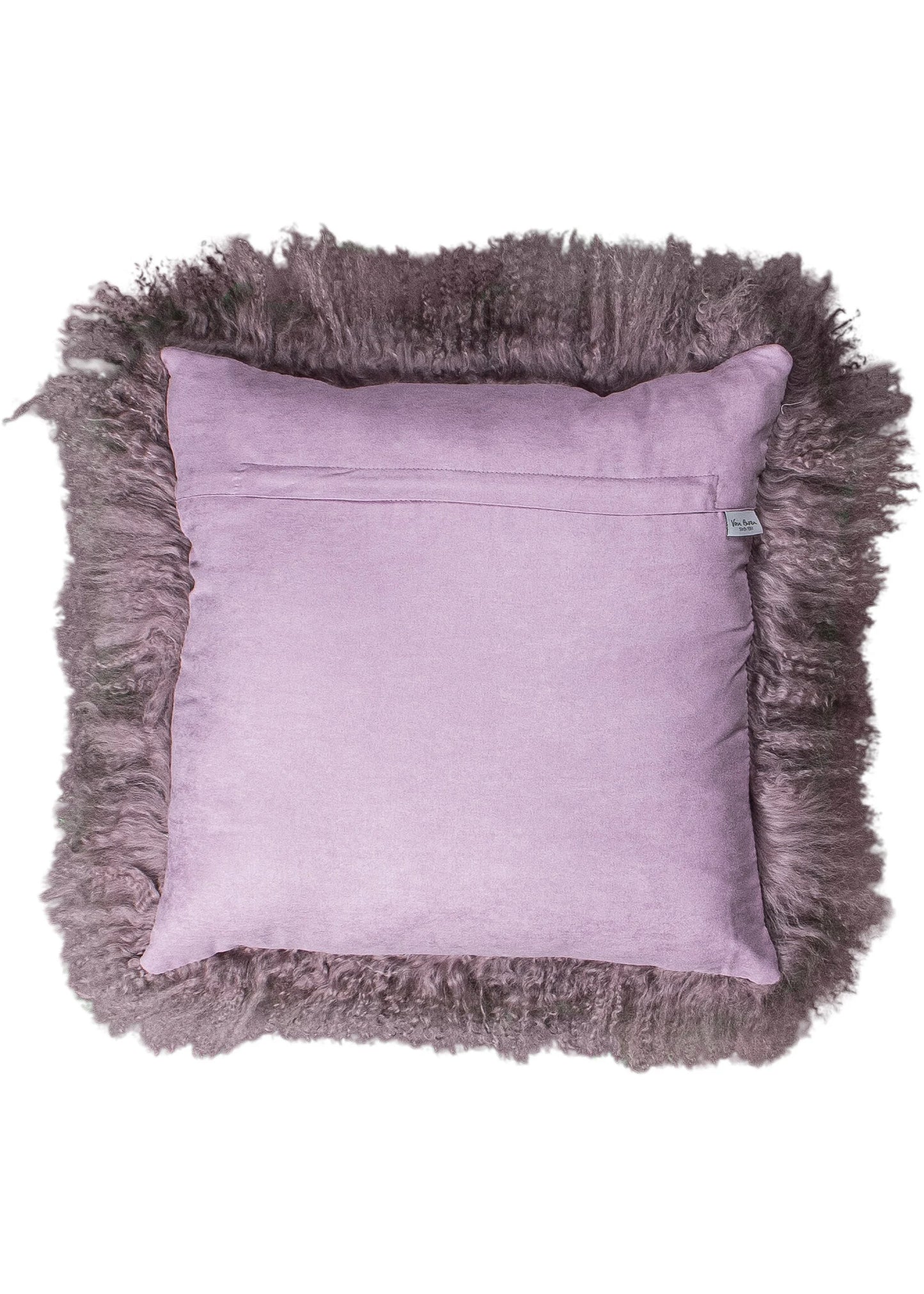 Vintage Purple Tibetan Sheepskin Cushion
